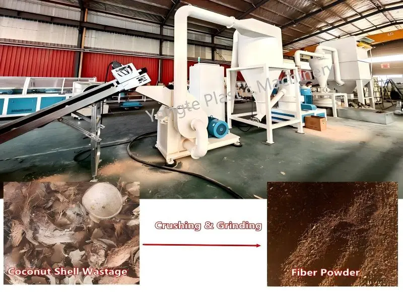 Coconut Shell Recycling WPC Line Trial for Vietnam Client
